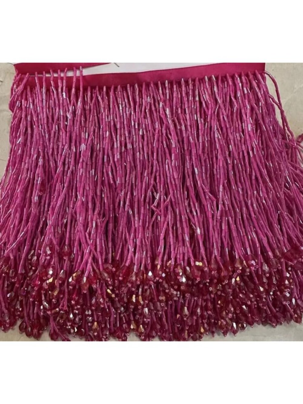 Handmade Beaded Tassel Fringe Lace for DIY Wedding & Party Dresses - Many Colors